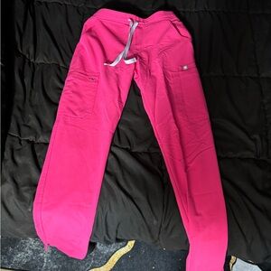 Figs Shocking Pink Scrub Bottoms in Yola